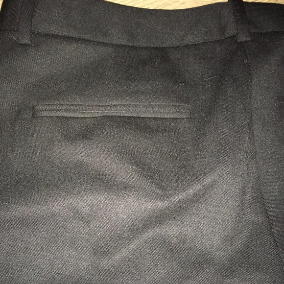 THEORY WOOL NWOT BLACK TUXEDO STRAIGHT LEG SATIN SIDE BELTED PANTS SIZE 10 luvvv - Picture 10 of 11